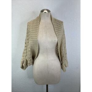 Ann Taylor LOFT open Knit Cocoon Cardigan Size M/L Made in Hong Kong, warm, boho